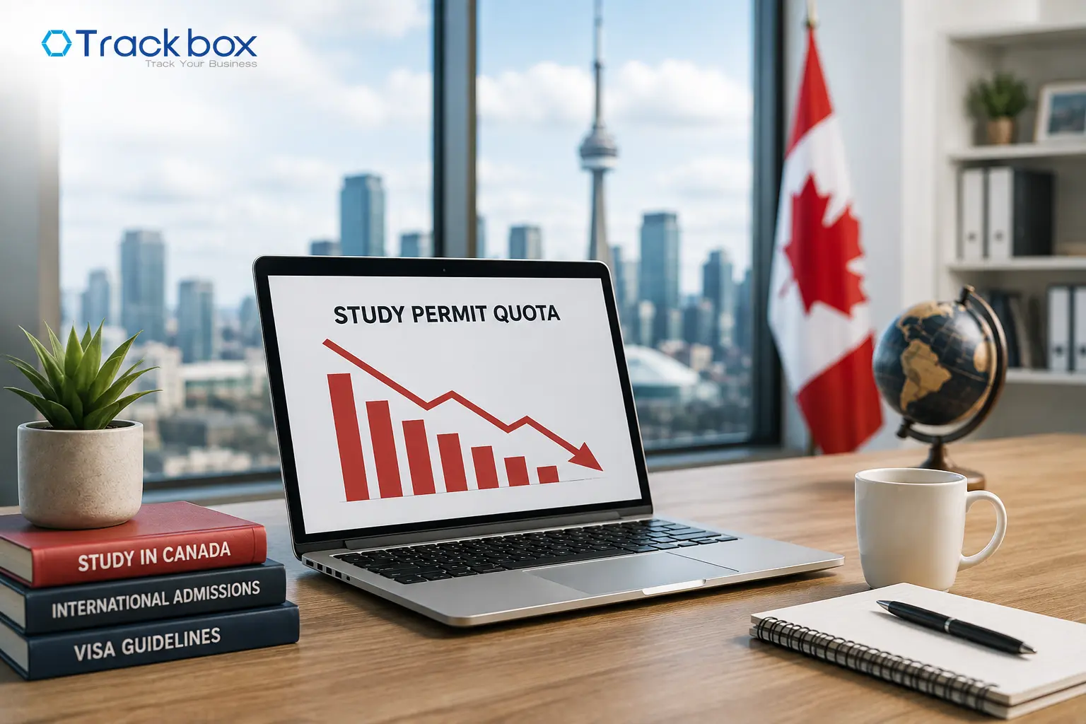 A professional representation of Canada study permit cuts showing their impact on overseas education agencies, student applications, recruitment, and study abroad planning.